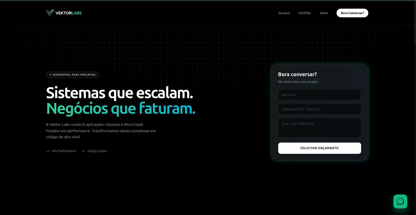 Preview do projeto Vektor Labs