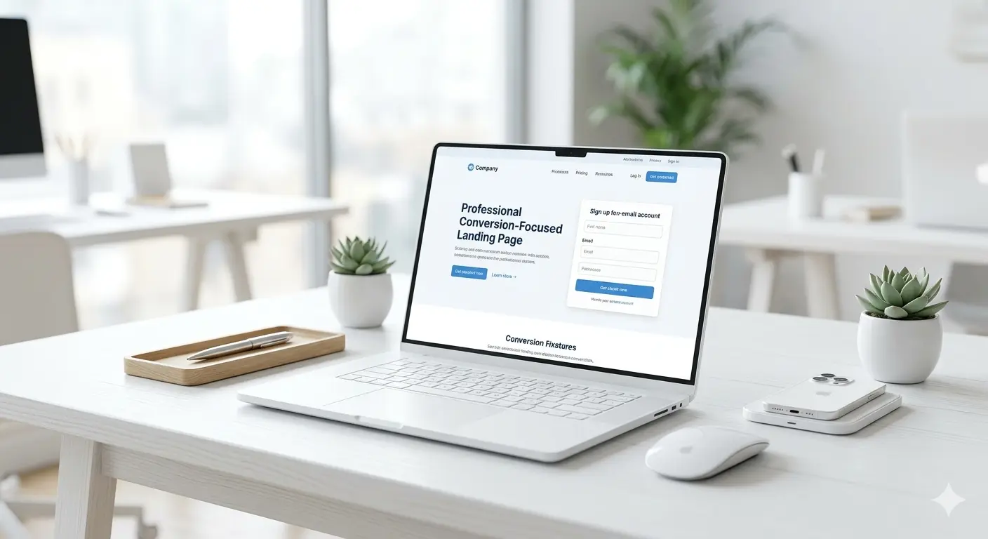 Mockup de landing page